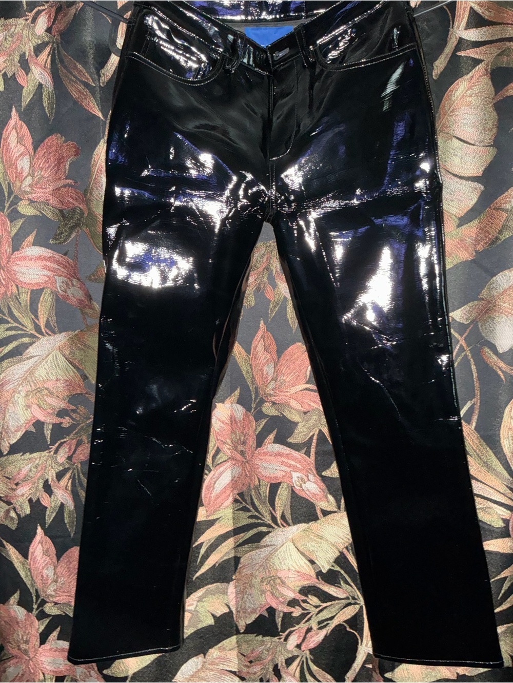 Simon Miller Black Patent Cropped Pants